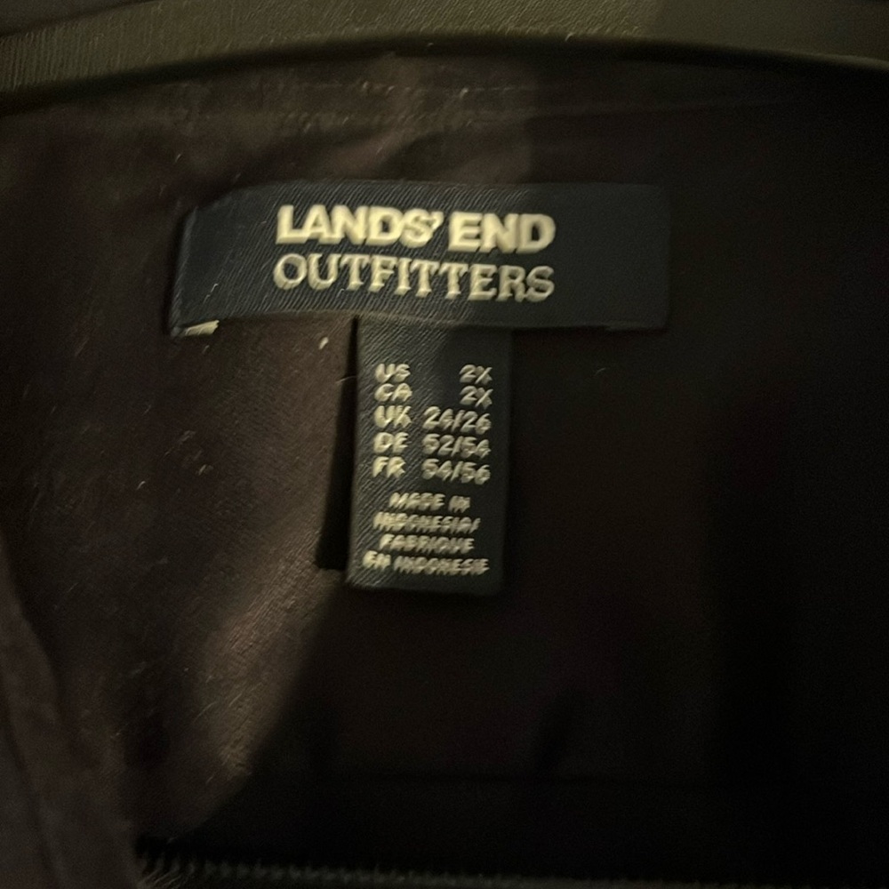 Lands End navy blouse 2X